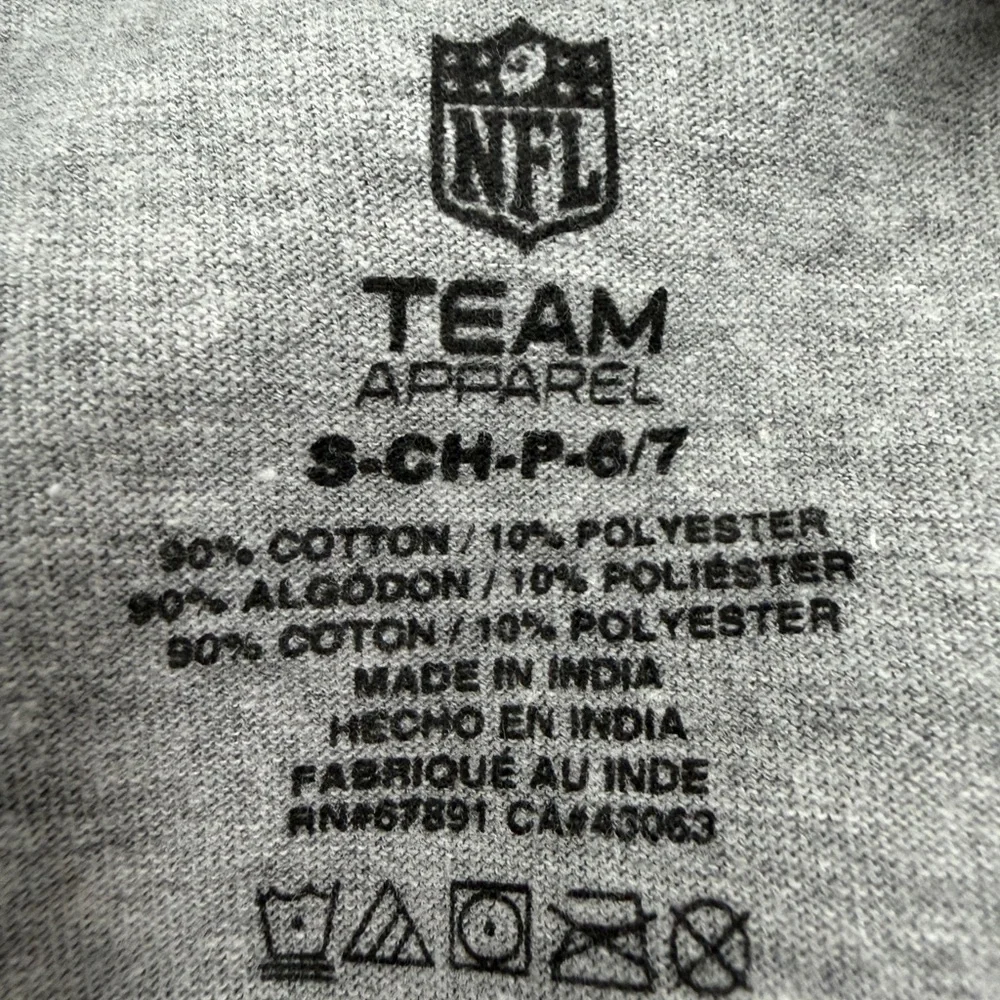 Detroit Lions Graphic‎ T Shirt Youth S 6/7 Gray Blue NFL Apparel Football 1934